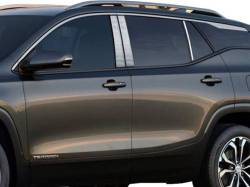 Quality Automotive Accessories - QAA PP58276 6Pc Stainless Steel Pillar Trim for 2018-2024 GMC Terrain - Image 1