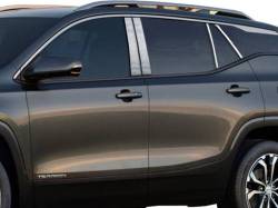 Quality Automotive Accessories - QAA PP58277 8Pc Stainless Steel Pillar Trim for 2018-2024 GMC Terrain - Image 1