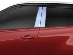 Quality Automotive Accessories - QAA PP18560 4Pc Stainless Steel Pillar Trim for 2018-2020 Nissan Kicks - Image 1
