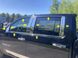 Quality Automotive Accessories - QAA WP59175 22Pc Stainless Steel Window Trim for 2019-2025 Chevy Silverado - Image 4