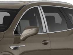 Quality Automotive Accessories - QAA PP58530 4Pc Stainless Steel Pillar Trim for 2018-2024 Buick Enclave - Image 1
