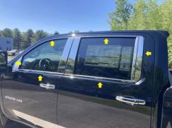 Quality Automotive Accessories - QAA WP59176 12Pc Stainless Steel Window Trim for 2019-2025 Chevy Silverado - Image 3