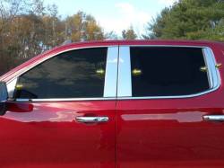 Quality Automotive Accessories - QAA PP59173 10Pc Stainless Steel Pillar Trim for 2019-2025 Chevrolet Silverado - Image 1