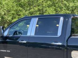 Quality Automotive Accessories - QAA PP60151 6Pc Stainless Steel Pillar Trim for Silverado 2500HD/3500 Crew Cab - Image 1