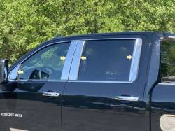 Quality Automotive Accessories - QAA PP60152 8Pc Stainless Steel Pillar Trim for Silverado 2500HD/3500 Crew Cab - Image 1