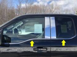 Quality Automotive Accessories - QAA WS60184 4Pc Stainless Steel Window Sill Trim for Silverado 2500HD/3500 - Image 3