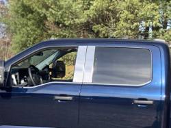 Quality Automotive Accessories - QAA WS63320 2Pc Stainless Steel Window Sill Trim for 2023-2025 Ford Super Duty - Image 2