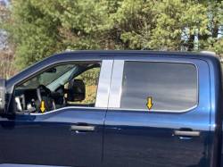 Quality Automotive Accessories - QAA WS63320 2Pc Stainless Steel Window Sill Trim for 2023-2025 Ford Super Duty - Image 3