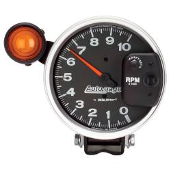 AutoMeter - AutoMeter 233904 Autogage Pedestal Tacho w/Shift Light Gauge Black 0-10000RPM 5" - Image 1
