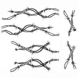 Rugged Ridge - Rugged Ridge 12300.32 Barbed Wire Vinyl Body Side Decal Black for Wrangler JK - Image 1
