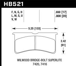 Hawk Performance - Hawk Performance HPS High Performance Street Brake Pads HB521F.650 - Image 1