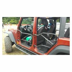 Steinjager - Steinjager Rear Tubular Trail Doors Black for Wrangler JK 4DR J0031027 - Image 2