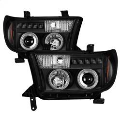 Spyder Auto - Spyder Auto 5012029 Blk/Clear LED Halo Proj. Headlights for 07-13 Sequoia/Tundra - Image 1