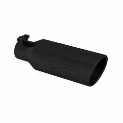 MBRP Exhaust - MBRP Exhaust T5150BLK Blk T304 SS 2.5" In Single Wall Rolled Angle 4" Out Tip - Image 1