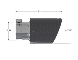 MBRP Exhaust - MBRP Exhaust T5151CF Carbon Fiber 3" In Dual Wall Angle Cut 4.5" Outlet Tip - Image 2