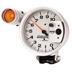 AutoMeter - AutoMeter 233911 Autogage Pedestal Tacho w/Shift Light Silver Gauge 10000RPM 5" - Image 2