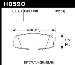Hawk Performance - Hawk Performance PC Performance Ceramic Brake Pads HB590Z.682 - Image 1
