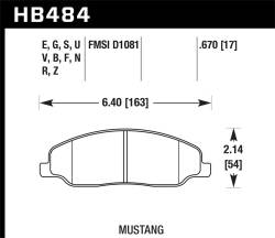 Hawk Performance - Hawk Performance HPS High Performance Street Brake Pads HB484F.670 - Image 1