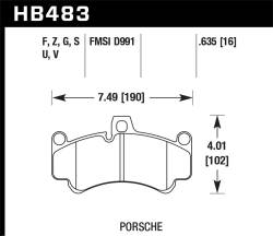Hawk Performance - Hawk Performance PC Performance Ceramic Brake Pads HB483Z.635 - Image 1