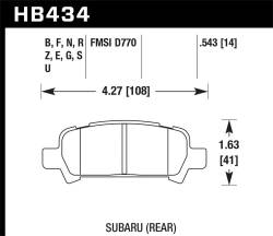 Hawk Performance - Hawk Performance HPS High Performance Street Brake Pads HB434F.543 - Image 1