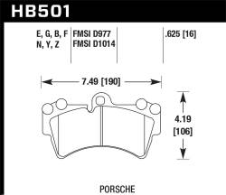 Hawk Performance - Hawk Performance PC Performance Ceramic Brake Pads HB501Z.625 - Image 1
