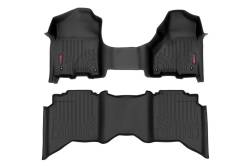 Rough Country Front/Rear Floor Liners Black for 12-18 RAM 1500 Crew M-31313