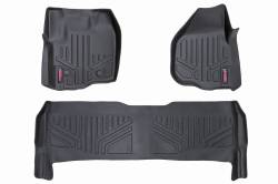 Rough Country M-51213 Front/Rear Floor Liners Black for 12-16 F250/F350 SD Crew