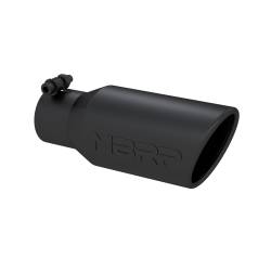 MBRP Exhaust - MBRP Exhaust T5157BLK Blk T304 SS 2.75" In One Wall Rolled Angle Cut 4" Out Tip - Image 1