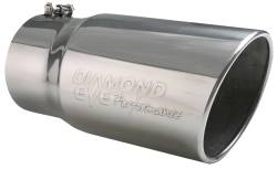Diamond Eye Performance - Diamond Eye 4512BRA-DE Tip Bolt-On Rolled Angle Cut-Diamond Eye Logo Embossed 4" - Image 2