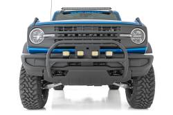 Rough Country Suspension Systems - Rough Country 51050 3" Black Front Bumper Nudge Bar w/LED for 21-26 Ford Bronco - Image 3