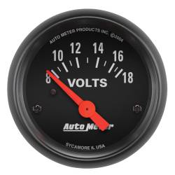AutoMeter - AutoMeter 2645 Z-Series Volt Meter Gauge 8-18V 2-1/16" Short Sweep - Image 1