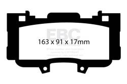 EBC Brakes - EBC Brakes DP43042R Yellowstuff Street & Track Brake Pads for 15-22 Mustang - Image 1
