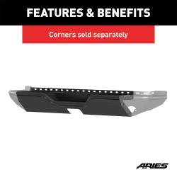 ARIES - ARIES 2081025 TrailChaser Rear Bumper Center Section for 18-20 Wrangler JL - Image 4