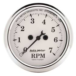 AutoMeter - AutoMeter 1694 Old Tyme White In-Dash Tachometer 7000RPM 2-1/16" - Image 1
