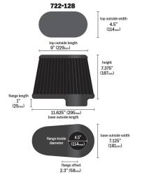 Airaid - Airaid 722-128 Performance Replacement Cold Air Intake Filter Black Dry Filter - Image 4