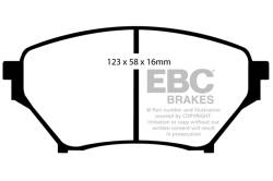 EBC Brakes - EBC Brakes DP21452 Greenstuff 2000 Series Sport Brake Pads for 01-05 Mazda Miata - Image 1