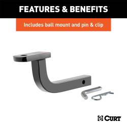 CURT - CURT 110873 Class-1 Trailer Hitch 1-1/4" Ball Mount Select Scion TC - Image 5