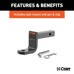 CURT - CURT 114183 Class-1 Trailer Hitch 1-1/4" Ball Mount 2016 Mazda CX-3 - Image 7