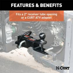 CURT - CURT 45029 ATV Towing Starter Kit w/2" Shank & 1-7/8" Trailer Ball - Image 5