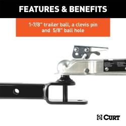 CURT - CURT 45029 ATV Towing Starter Kit w/2" Shank & 1-7/8" Trailer Ball - Image 6