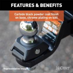 CURT - CURT 40246 RockerBall 2" Cushion Hitch Trailer Ball 3/4" Shank 3500 lbs Packaged - Image 5