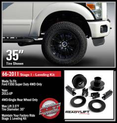 ReadyLift - ReadyLift 66-2011 2.5" Front Coil Spacers Leveling Kit for 11-18 F250/450 4WD - Image 2