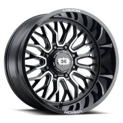 Vision Wheel 402 Riot 20x12 8x6.5 -51mm Gloss Black/Machined 402-20281GBMF-51
