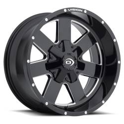 Vision Wheel 411 Arc 17x9 5x5.5 12mm Gloss Black/Milled 411-7985MS12