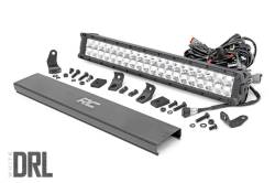 Rough Country Chrome Series 20" Dual Row LED DRL Light Bar EACH 70920D