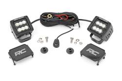 Rough Country Suspension Systems - Rough Country 71046 A-Pillar 2" LED Ditch Light Kit-Flood for 21-25 Ford Bronco - Image 1