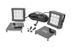 Rough Country Chrome Series 4" Wide Angle LED Light Pods-Flood Pair 70905DRL