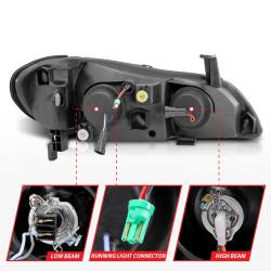 Anzo USA - Anzo USA 121078 Projector Headlights w/LED Halo Chrome for I30/I35 - Image 5
