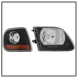 Spyder Auto - Spyder Auto 9042638 OEM Headlights w/Corner 4Pc Black for 97-03 Expedition/F150 - Image 5