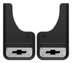 Gatorback - Gatorback GB1018CUTBT Mini Cut-Style 10"x18" Black Mud Flaps Bowtie Logo - Image 1